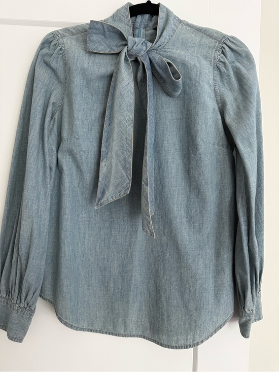 Ralph Lauren Tops - Ralph Lauren Vintage Chambray Blouse with Box Bow